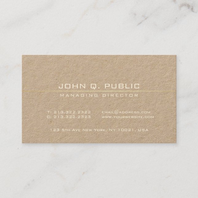 Director Modern Professional Elegant Luxury Business Card (Front)