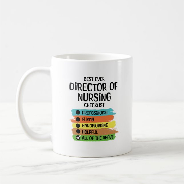 Director of Nursing DON Nurse Supervisor Coffee Mug (Left)