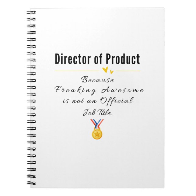 Director of Product Notebook (Front)