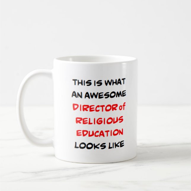 director of religious education, awesome coffee mug (Left)