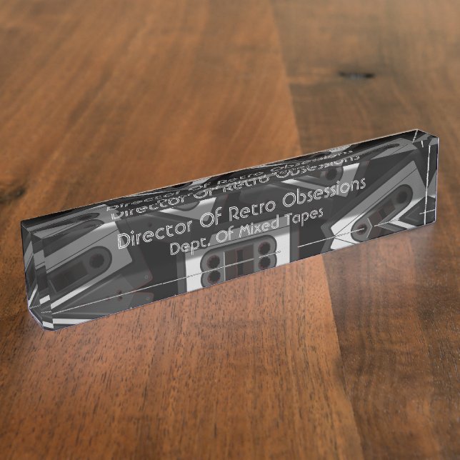 Director Of Retro Obsessions 80's Humour Nameplate (Side)