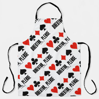 Director, Please Four Card Suits Bridge Game Apron