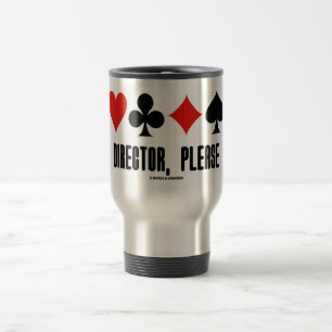 Director, Please (Four Card Suits Bridge Game) Travel Mug