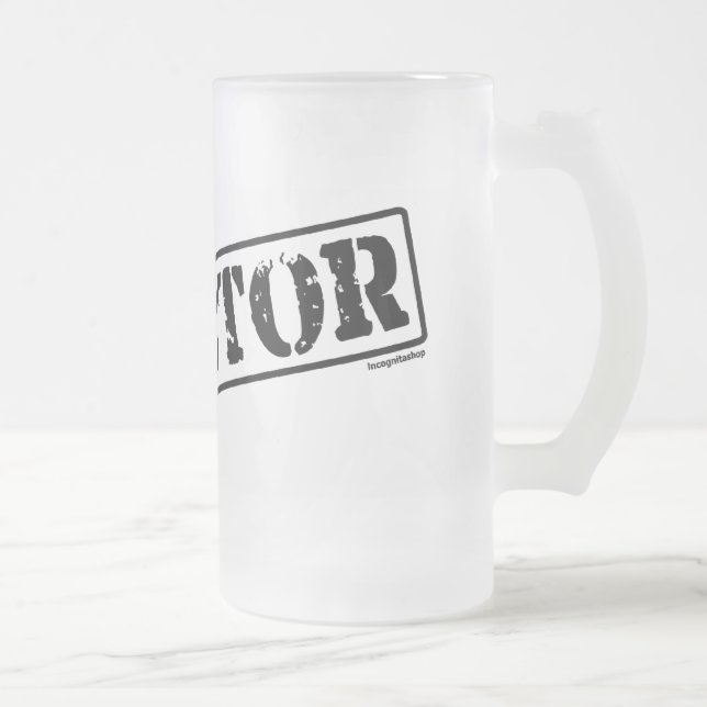 Director Stamp Frosted Glass Beer Mug (Right)