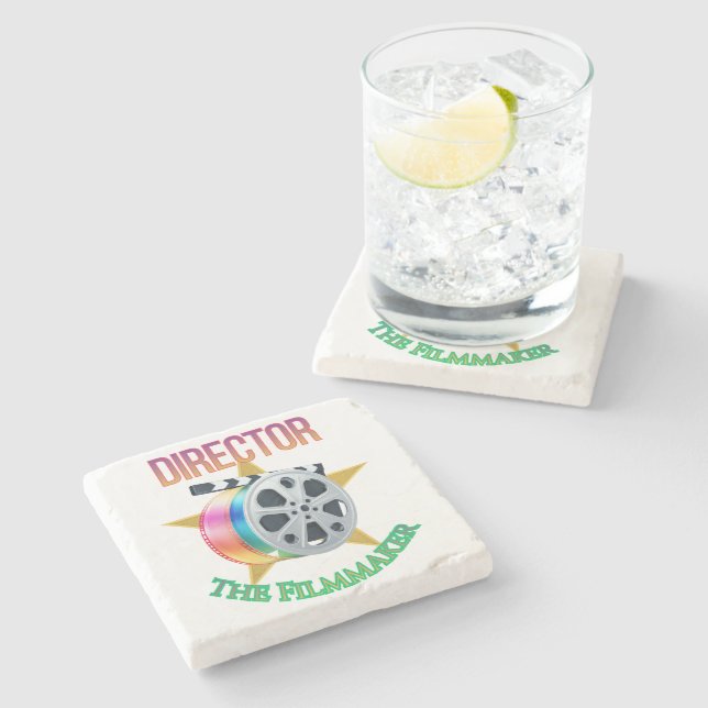 Director - The Filmmaker Stone Coaster (Side)