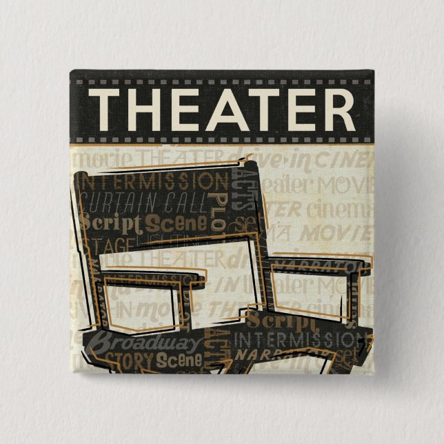 Director's Chair 15 Cm Square Badge (Front)