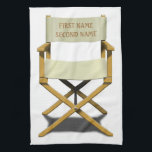 Directors chair design with your choice of name tea towel<br><div class="desc">Add any name to this classic and unique Glory Film Co. design. Great gift for anyone who like movies.</div>