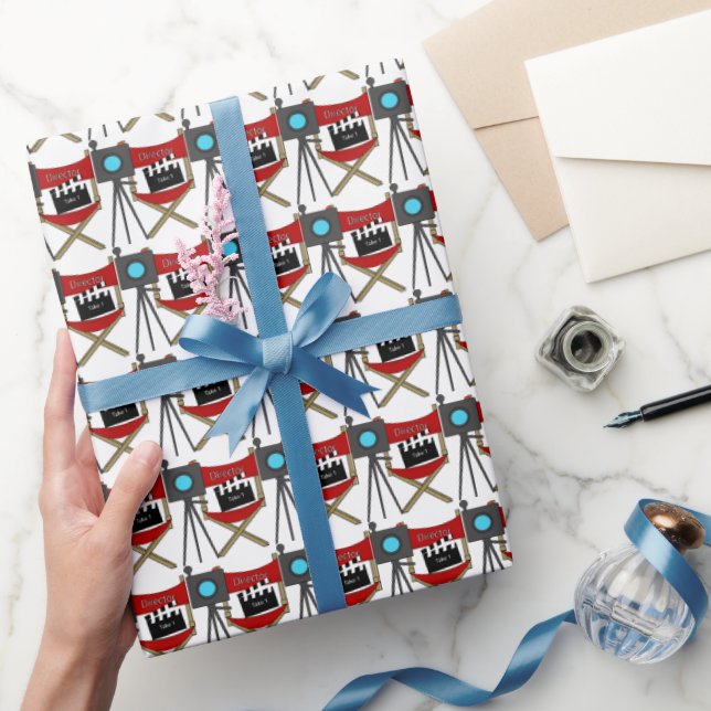 Directors Chair Movie night Wrapping paper (Gifting)