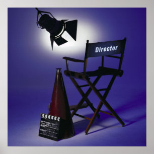 Director's Slate, Chair & Stage Light 2 Poster