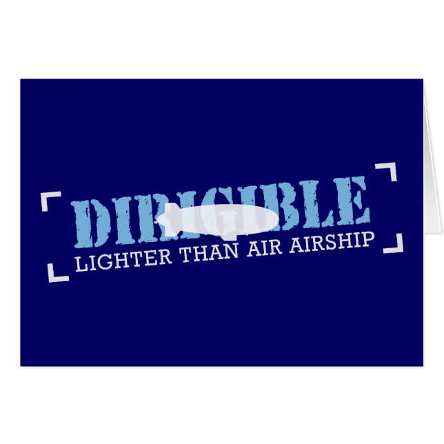 Dirigible Lighter Than Air Airship (Front Horizontal)