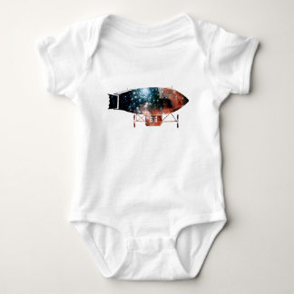 Dirigible Zeppelin Silhouette Baby Bodysuit