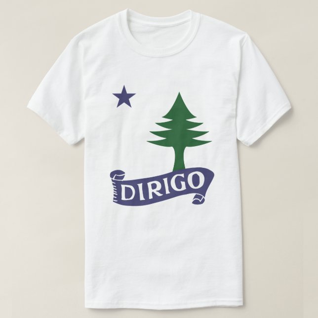 Dirigo / 1901 Maine Flag T-Shirt (Design Front)