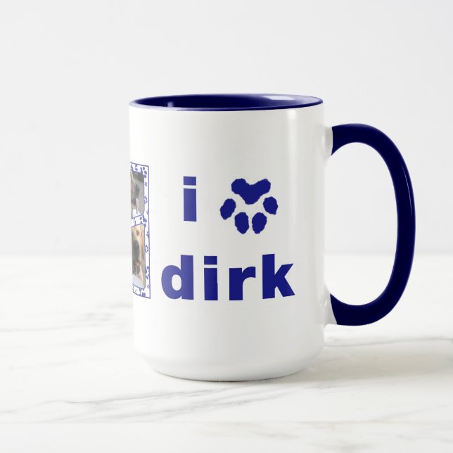 Dirk "Mug Love" in Navy Blue Mug (Right)