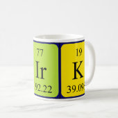 Dirk periodic table name mug (Front Right)