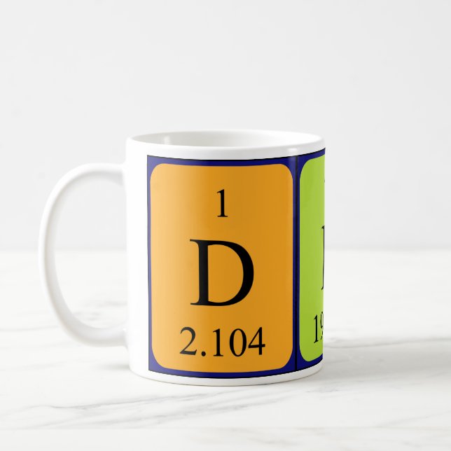 Dirk periodic table name mug (Left)