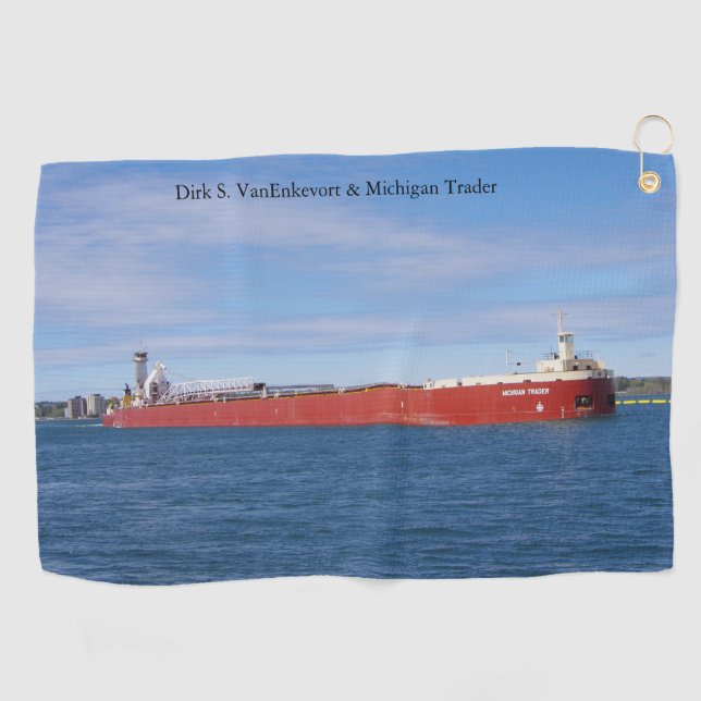 Dirk S. VanEnkevort & Michigan Trader golf towel (Horizontal)