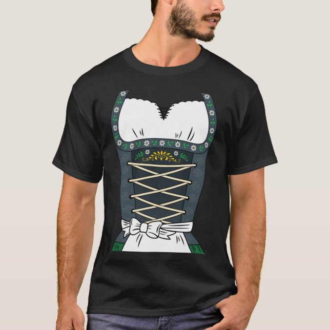 Dirndl Okterbfest Halloween Costume German Culture T-Shirt (Front)