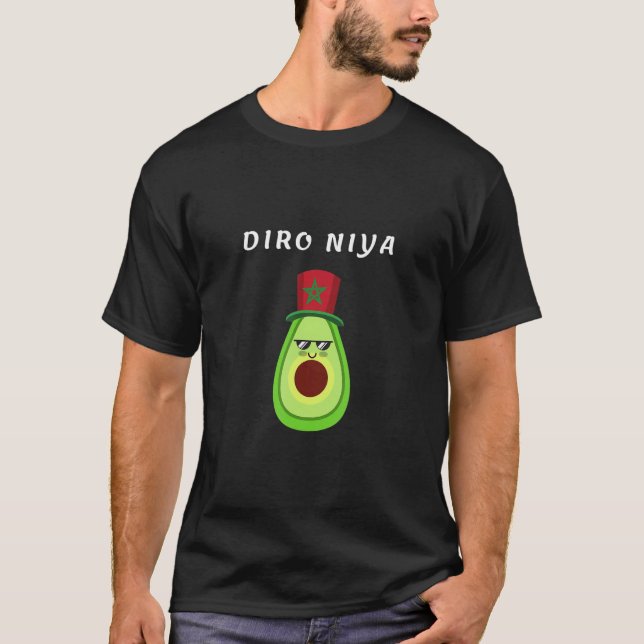 Diro Niya Have Confidence in Darija Avocado Flag o T-Shirt (Front)
