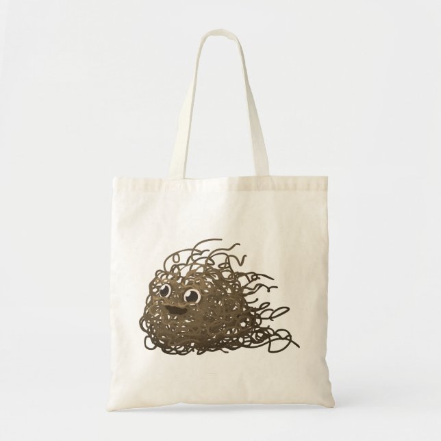 dirt-576491 CUTE CARTOON DIRT NOODLES HAPPY FUNNY Tote Bag (Front)