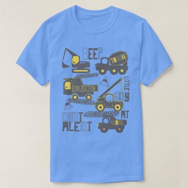 Dirt Alert Excavator Driver Backhoe Construction T T-Shirt (Design Front)