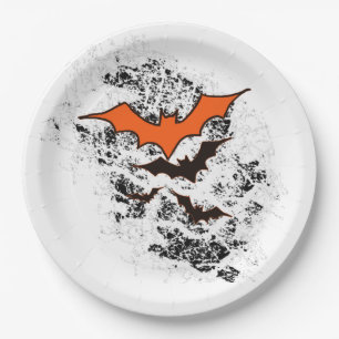 dirt bats Halloween party supplies white Paper Plate