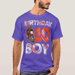 Dirt Bike 10th Birthday Shirt Dirtbike Motorcycle