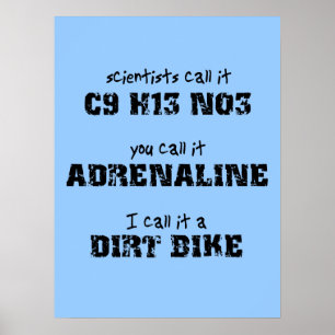 Dirt Bike Adrenaline Motocross Poster