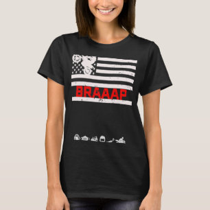 Dirt Bike American Flag Motocross Biker 4th July P T-Shirt