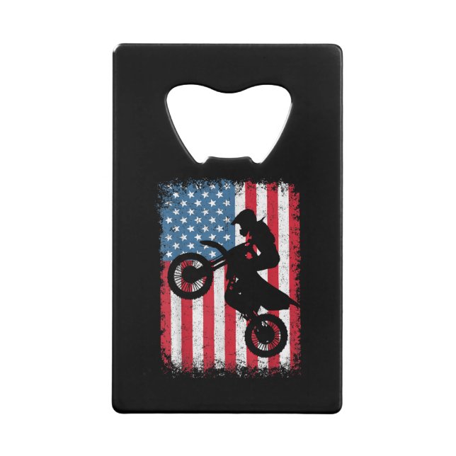 Dirt Bike American Flag Motocross Biker Men Boys V (Front)