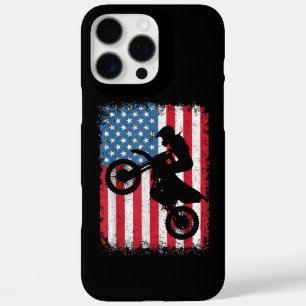 Dirt Bike American Flag Motocross Biker Men Boys V iPhone 16 Pro Max Case
