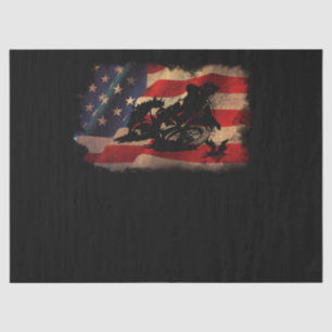 Dirt Bike American Flag Motocross Biker Tissue Paper