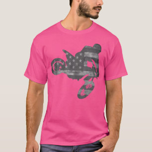 Dirt Bike American Flag Motocross Enduro T-Shirt