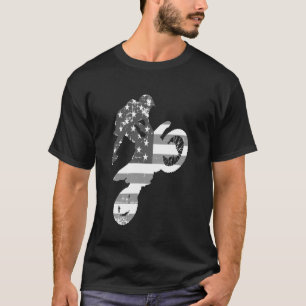 Dirt Bike American Flag Patriotic, Motocross Endur T-Shirt