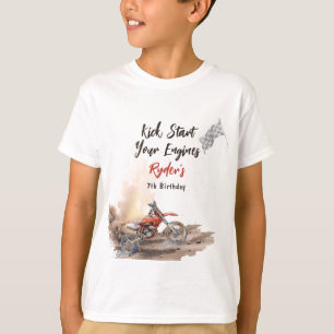 Dirt Bike Any Age Birthday T-Shirt