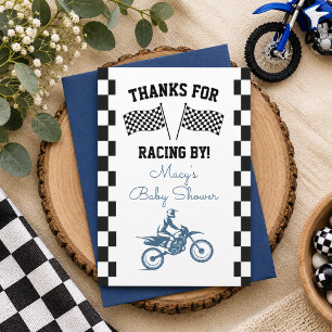 Dirt Bike Baby Shower Thank You Card