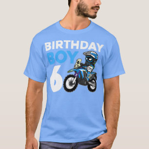 Dirt Bike Birthday Party 6 Year Old Motocross 6th  T-Shirt