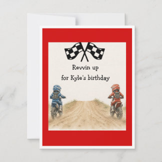 Dirt Bike Birthday Party Digital Download Invitation