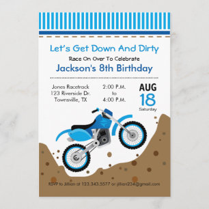 Dirt Bike Birthday Party Invitation