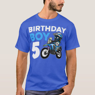 Dirt Bike Birthday Party Motocross 5th Gift 5 Year T-Shirt