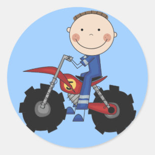 Dirt Bike - Boy Tshirts and Gifts Classic Round Sticker