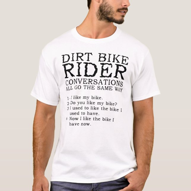Dirt Bike Conversations Funny Motocross Shirt (Front)