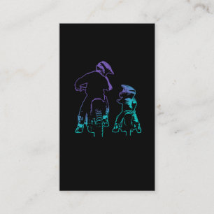 Dirt Bike Dad and Son Motocross Biking Business Card
