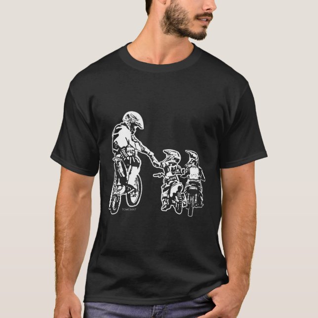 Dirt Bike Dad Motocross Motorcycle Biker Father Ki T-Shirt (Front)
