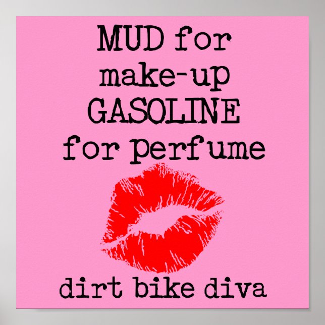 Dirt Bike Diva Motocross Poster Sign (Front)