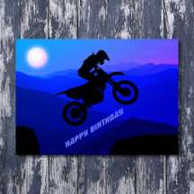 Dirt Bike Full Moon Night Ride Motocross Birthday