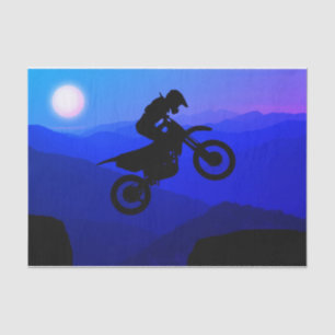 Dirt Bike Full Moon Night Ride Motocross Tissue Paper