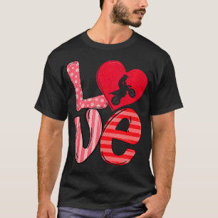 Dirt Bike Hearts Love Valentines Day Dirt Bike Lov T-Shirt