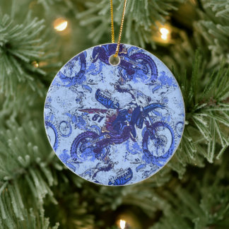 Dirt-Bike Heaven - Motocross Racers   Ceramic Tree Decoration