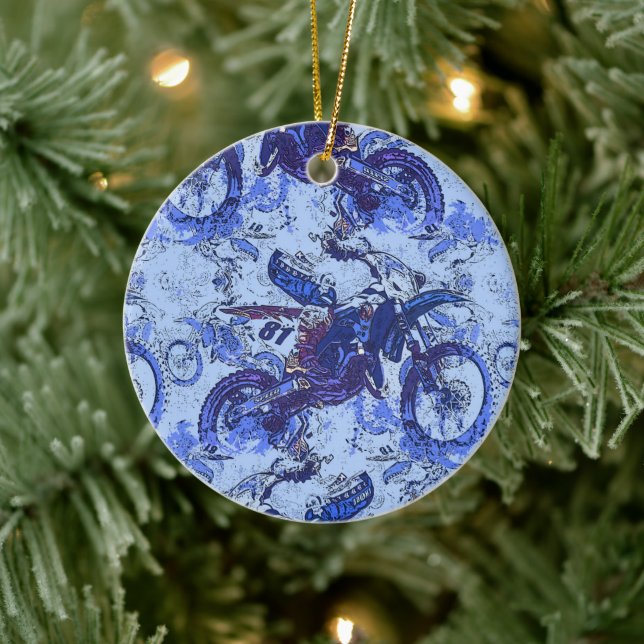 Dirt-Bike Heaven - Motocross Racers   Ceramic Tree Decoration (Tree)