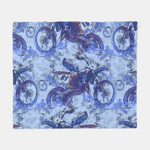 Dirt-Bike Heaven - Motocross Racers  Fleece Blanket